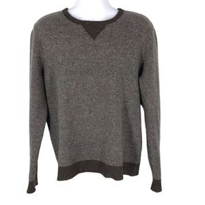 J. Crew Men's 100 % Lambs wool Brown and Tan Sweater Size L